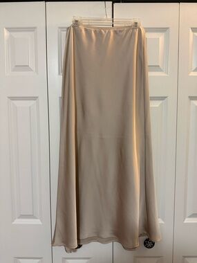 a new day Cream Bias Maxi Slip Skirt